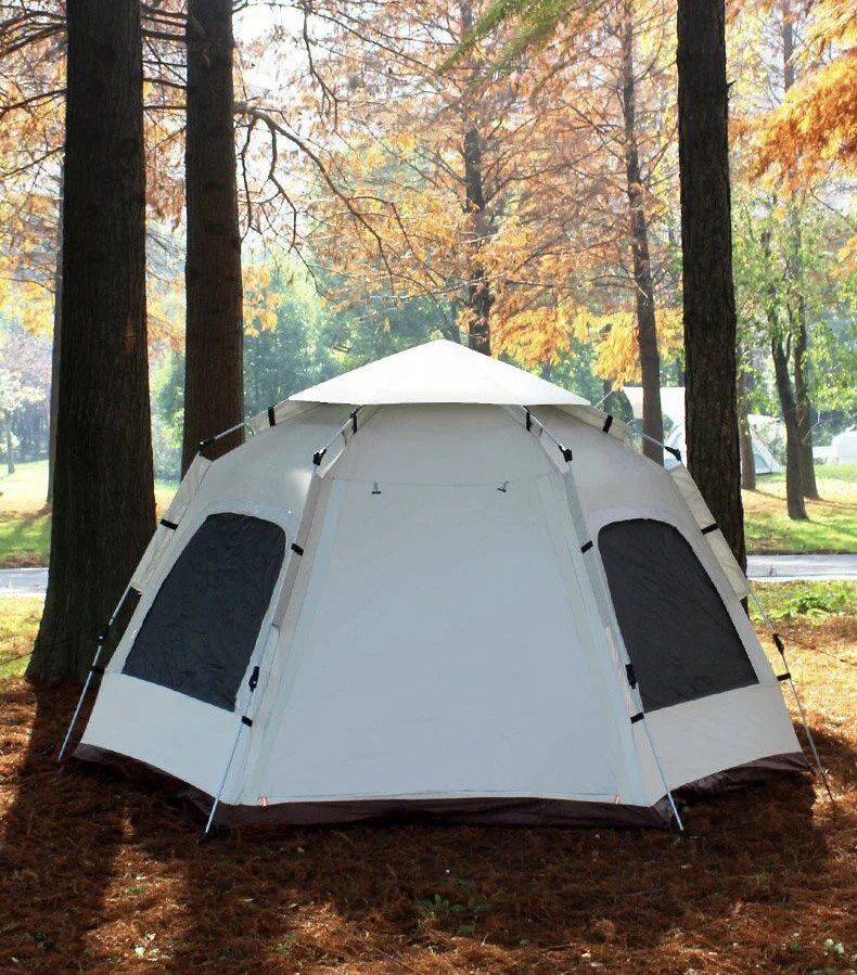 Outdoor Tent 5 To 8 People Hexagon Camping Large Space Rainproof