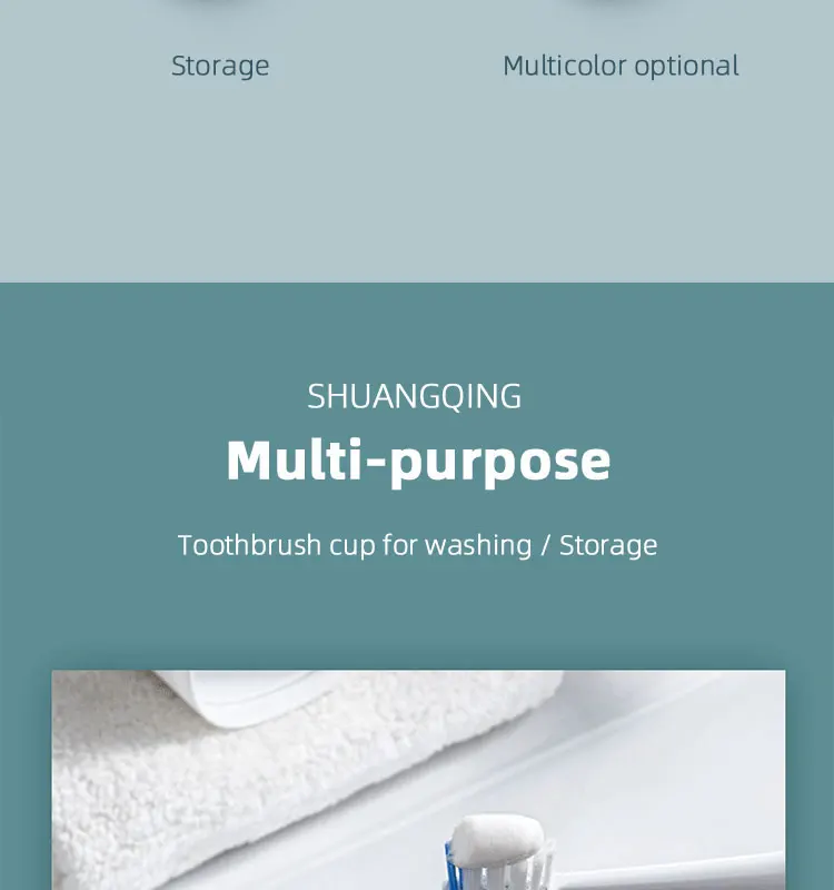 2020 new design multi color 4 color plastic Portable travel toothbrush cup toothbrush toiletry organizer
