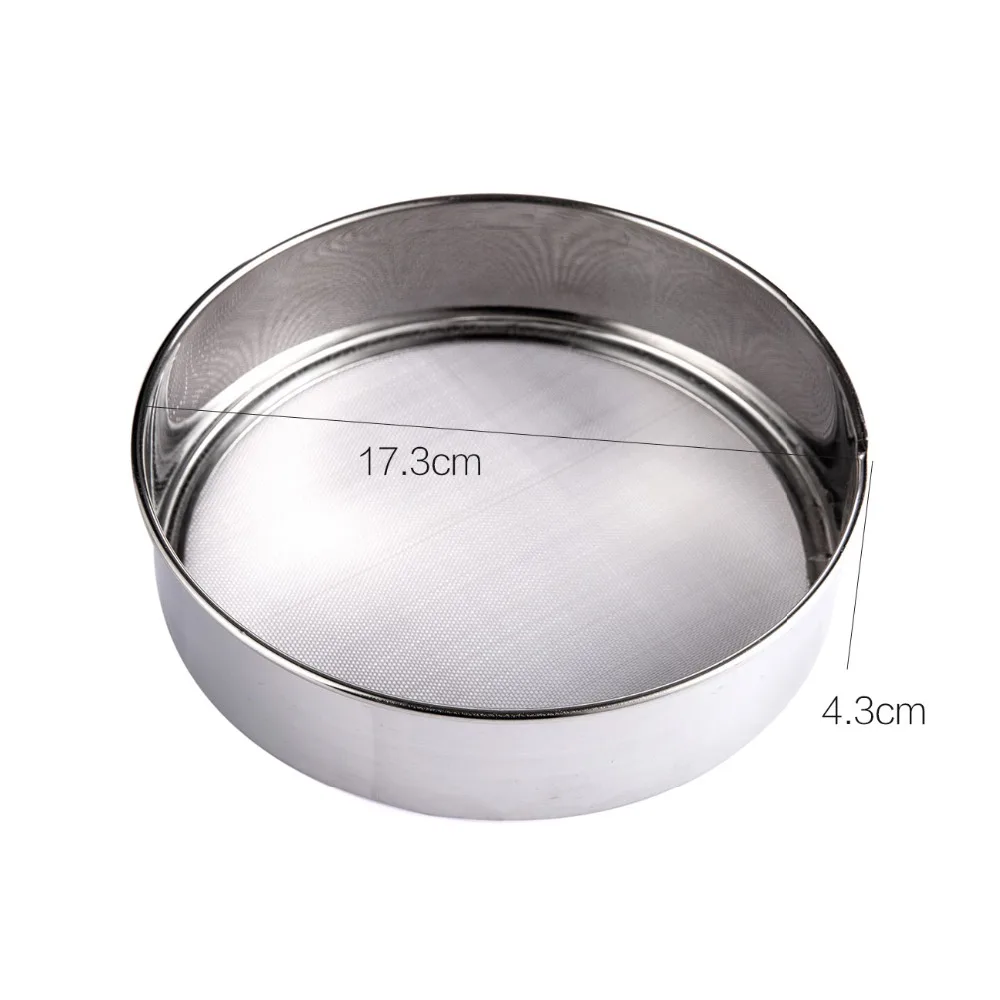 Stainless Steel Flour Sifter Flour Colander Sieve Powder Screen Mesh