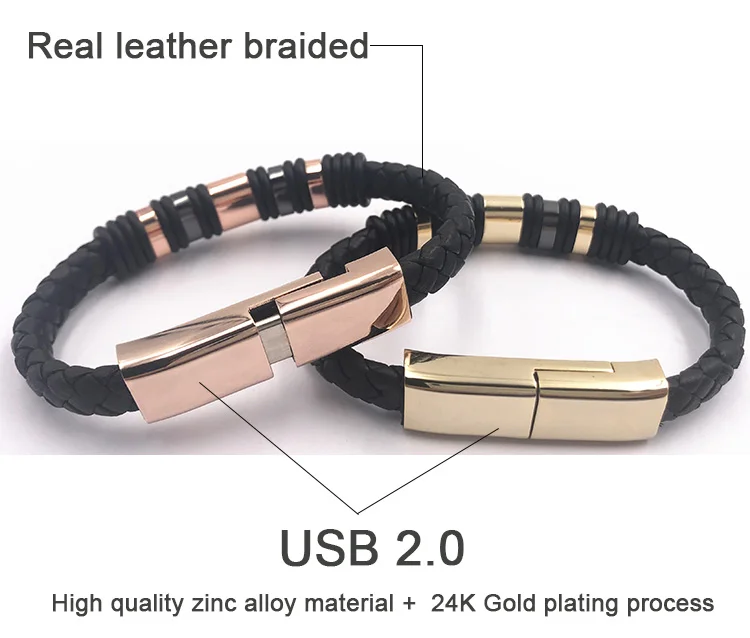 2020 New Trending Leather Bracelet Charger Data Cable Wholesale USB Data Cable Phone Charging Data Line Bracelet Cable IOS - ANKUX.COM