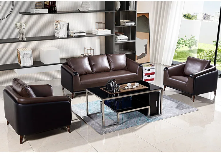 Pengpai Low Price Lazy Boy Genuine 3 2 1 Tufted Leather Set Sofa