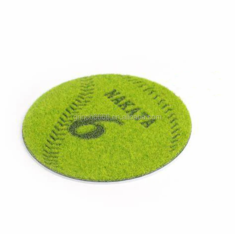 Customized Natural Cork Grass Coaster Golf Coasters Turf Healing Drink