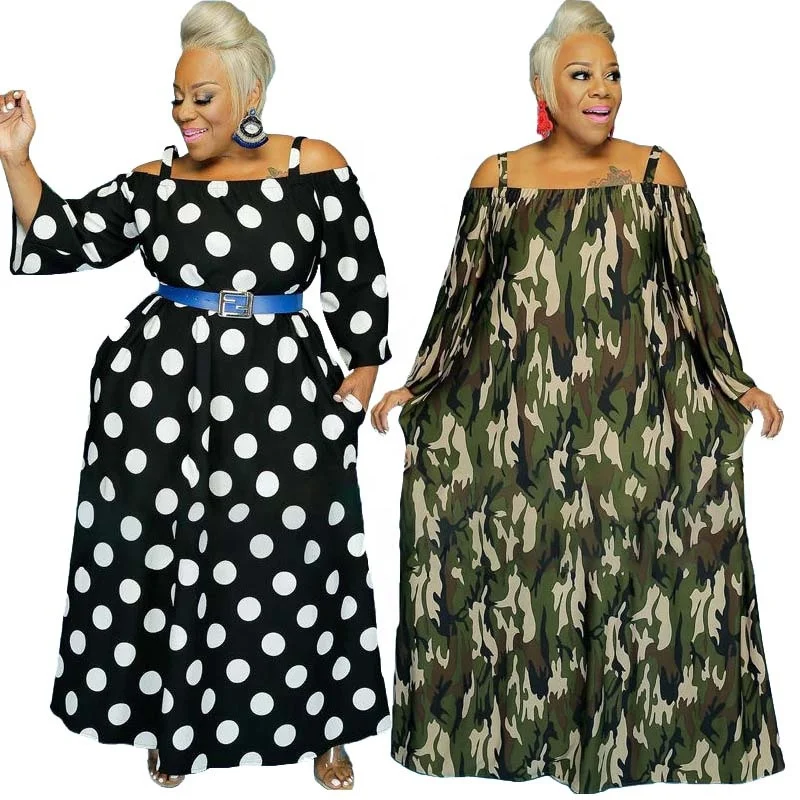 Black and white polka dot maxi dress plus size shop