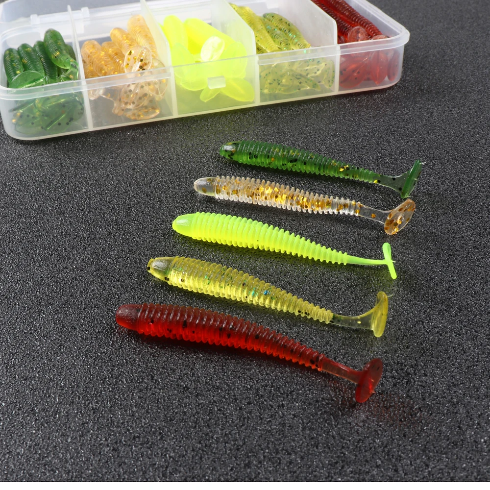 Johncoo Soft Bait Fishing Lure Soft Worm Shrimp Ocean Rock Lure Bass Soft Fish Pesca Jig Trout
