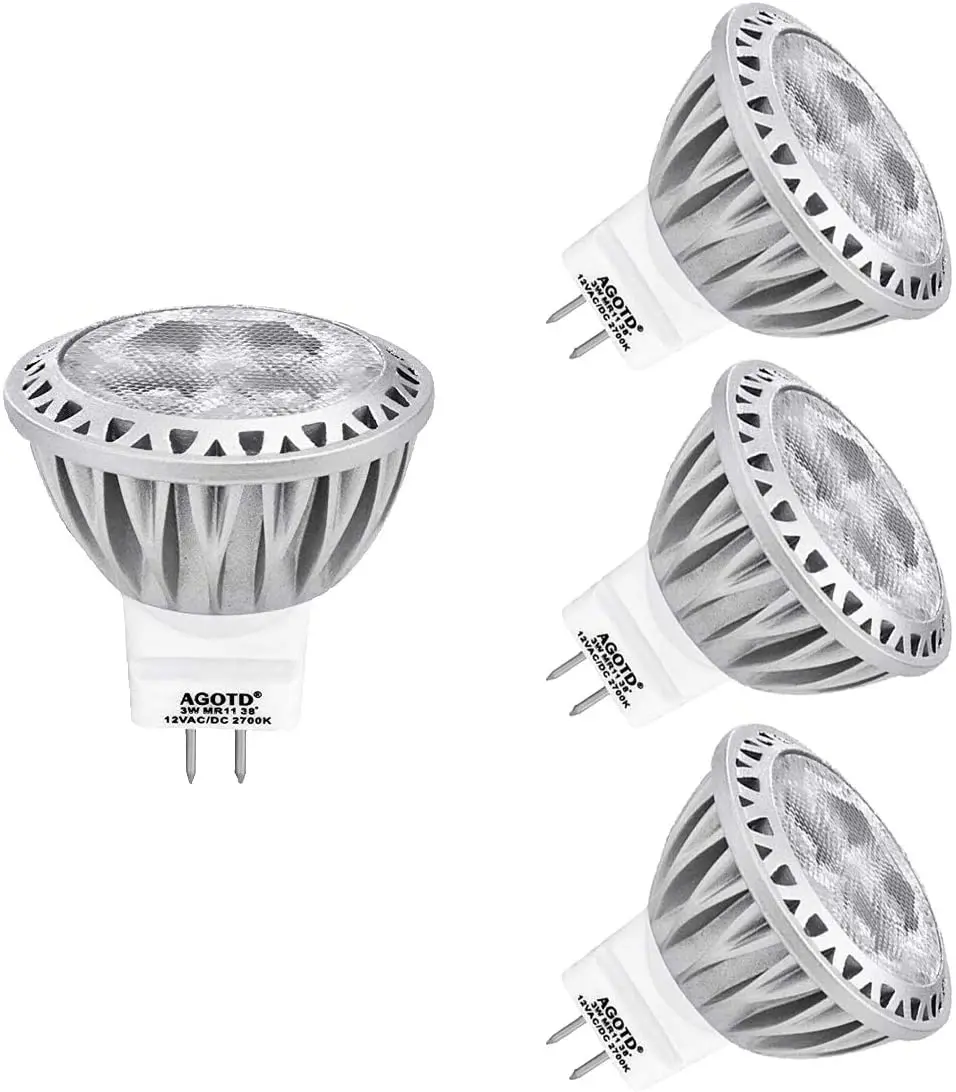 MR11 GU4.0 12V AC/DC Low Voltage LED MR 11 GU4 G4 Bombilla Focos Blanco Diurno 3W