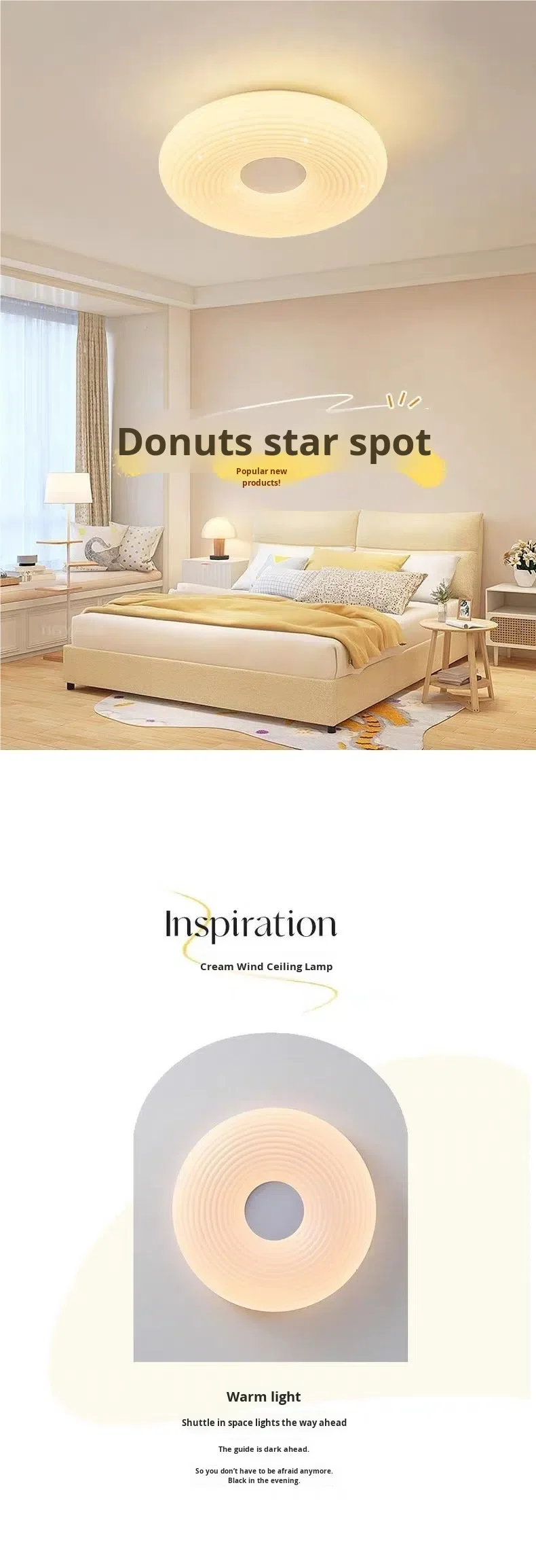 product living room ceiling light nordic modern simple cozy donut childrens room light led surface mounted factory wholesale-1