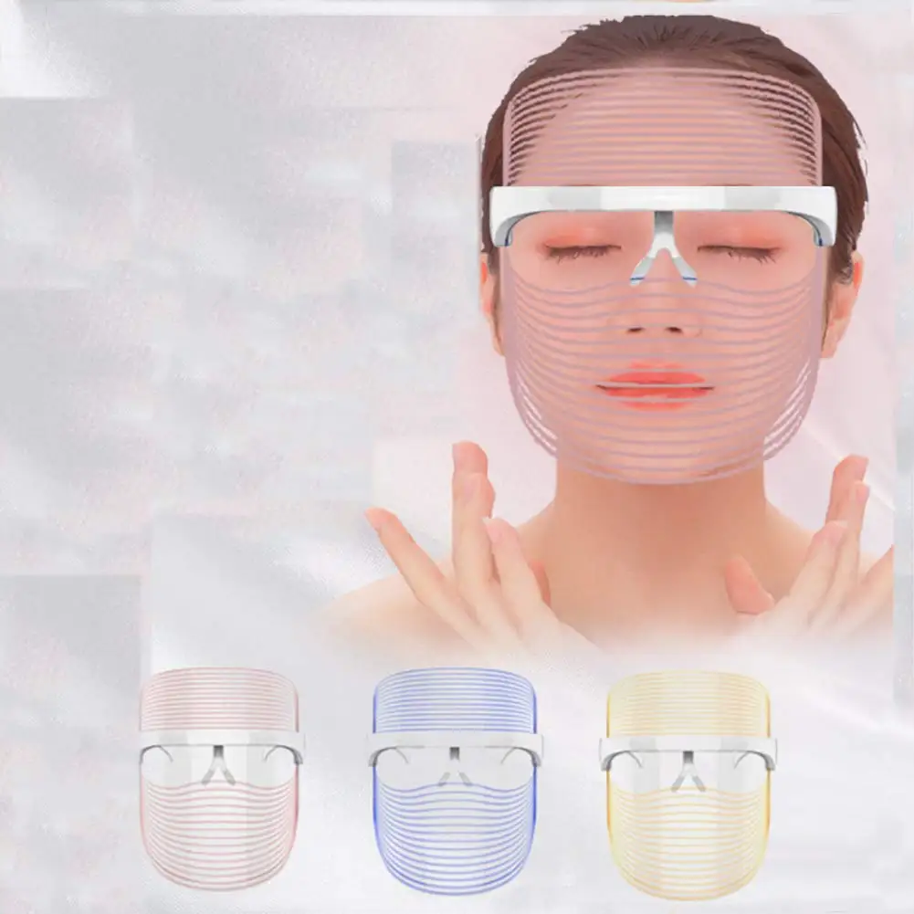 Antiaging Therapy Face Mask 3 Color Facial Mask Tool Led Light Shield