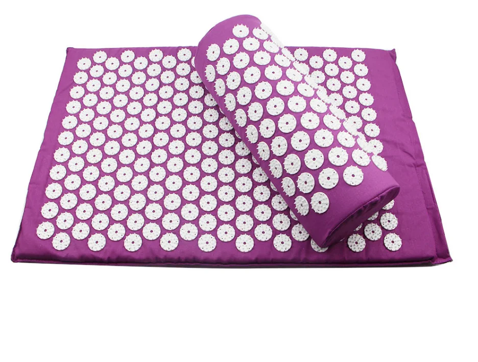 Коврик для массажа спины. Акупунктурный массажный коврик Acupressure mat. Акупунктурный массажный набор (коврик и подушка). Коврик игольчатый массажный Лотос. Акупунктурный коврик с подушкой.