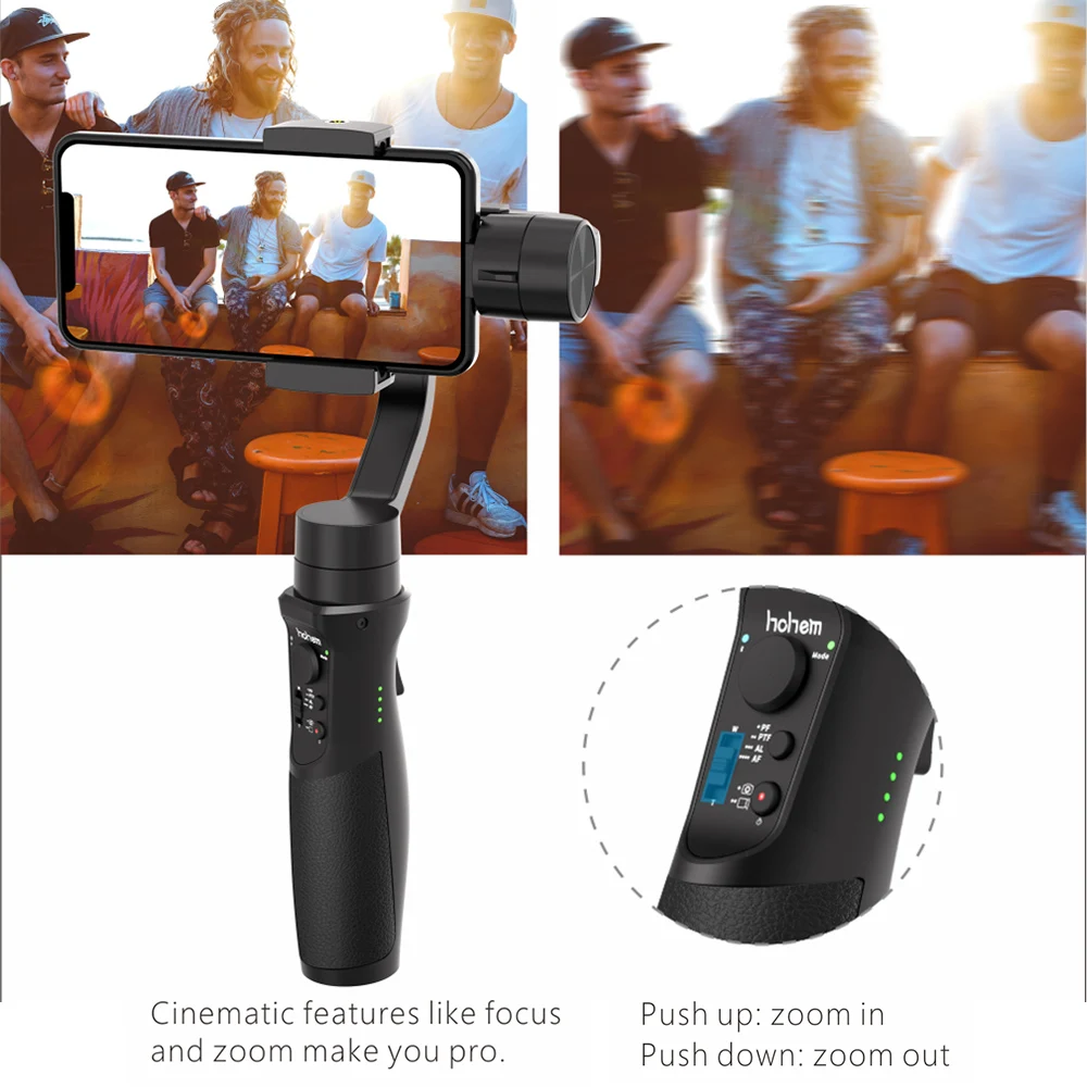 Hohem Isteady Mobile Plus 3-Axis Gimbal Stabilizer for iPhone Smartphone Vlog Youtuber Live Video Record with Sport Inception