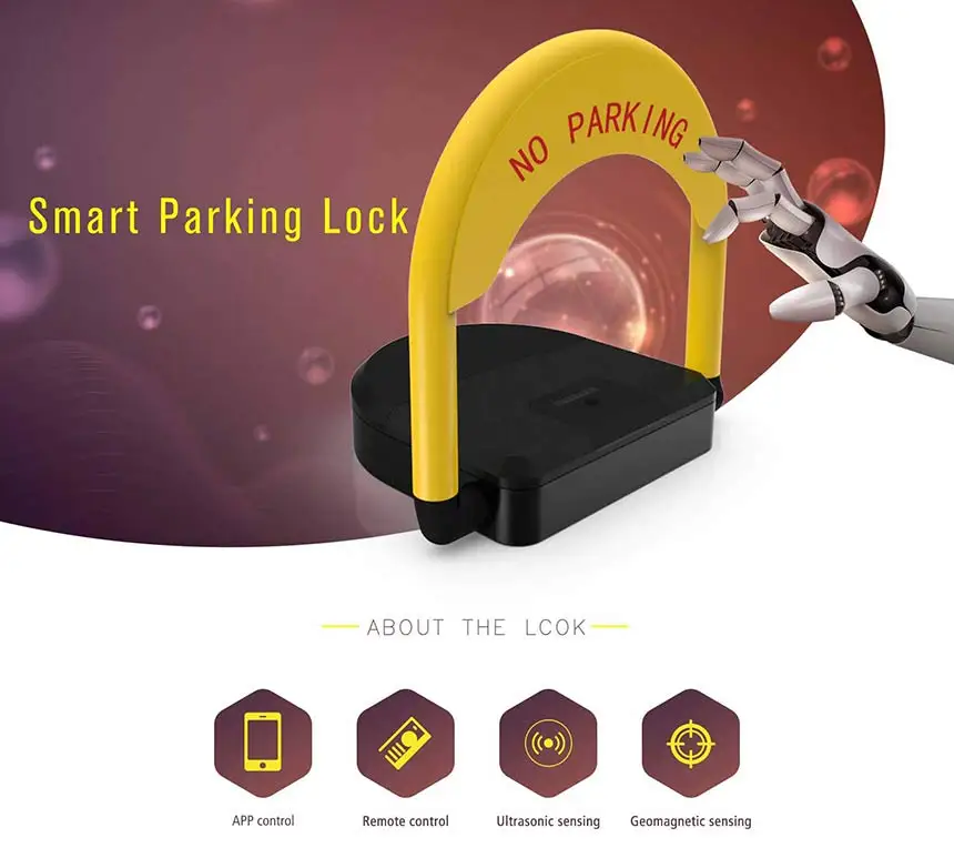 Omni APP control sharing car parking lock (Yellow) 1