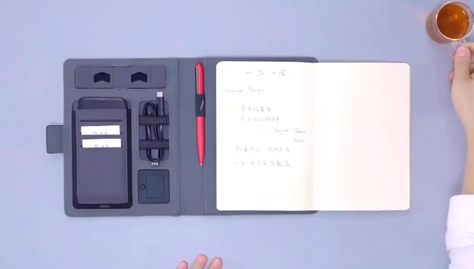 Wholesale Notebook Power Bank Organizer Fast Charging Diary Notebook