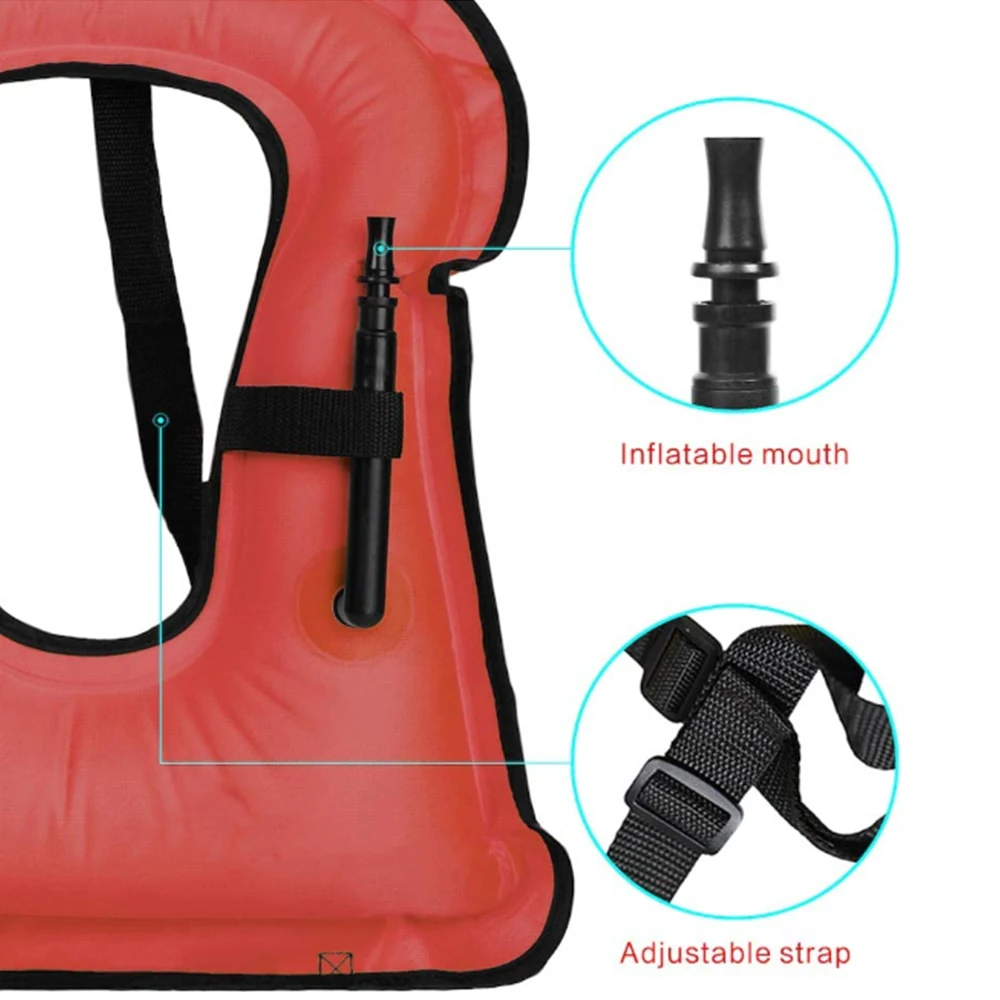 Swimming Diving Safety Jacket Inflatable Snorkel Vest,210d Nylon Travel