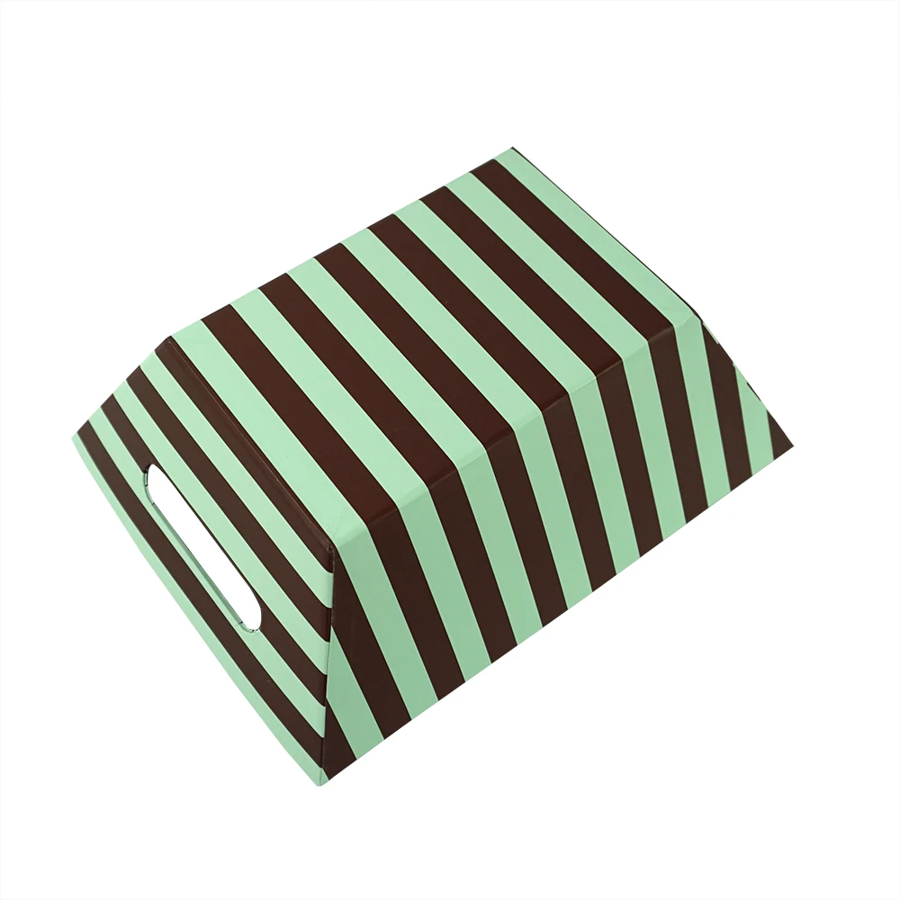 zl批发最小起订量1件梯形复古蓝色条纹包装水果娃娃赠送糖果巧克力