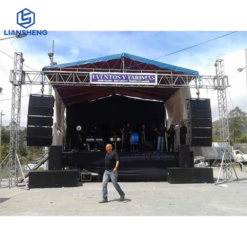 Concert Truss Displays Stage With Roof Truss Stage Lighting Equipment
