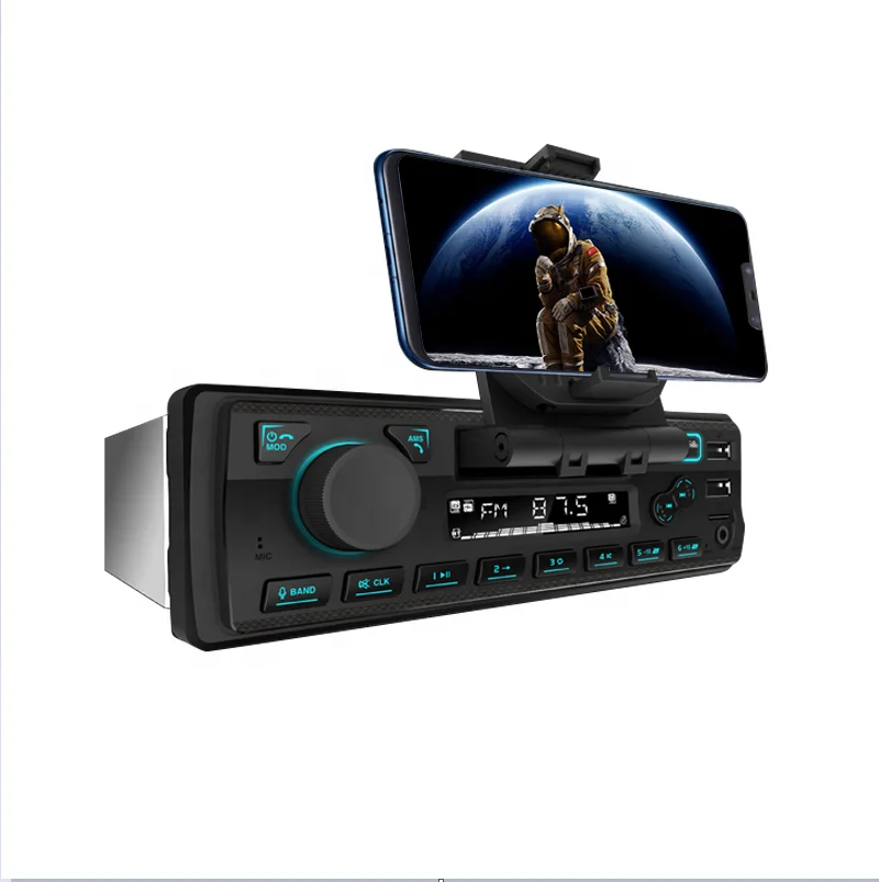 Hidden Mobile Phone Holder App Control Universal 1 Din Car Stereo