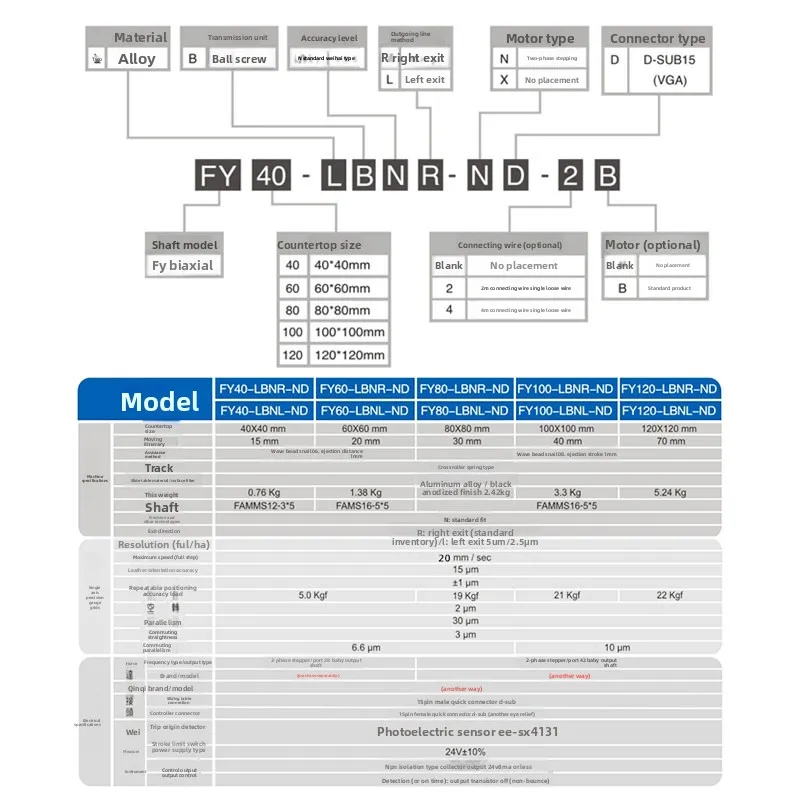product electric motor driven aluminum displacement platform fine tuning xy axis workbench precision moving cross slide-14