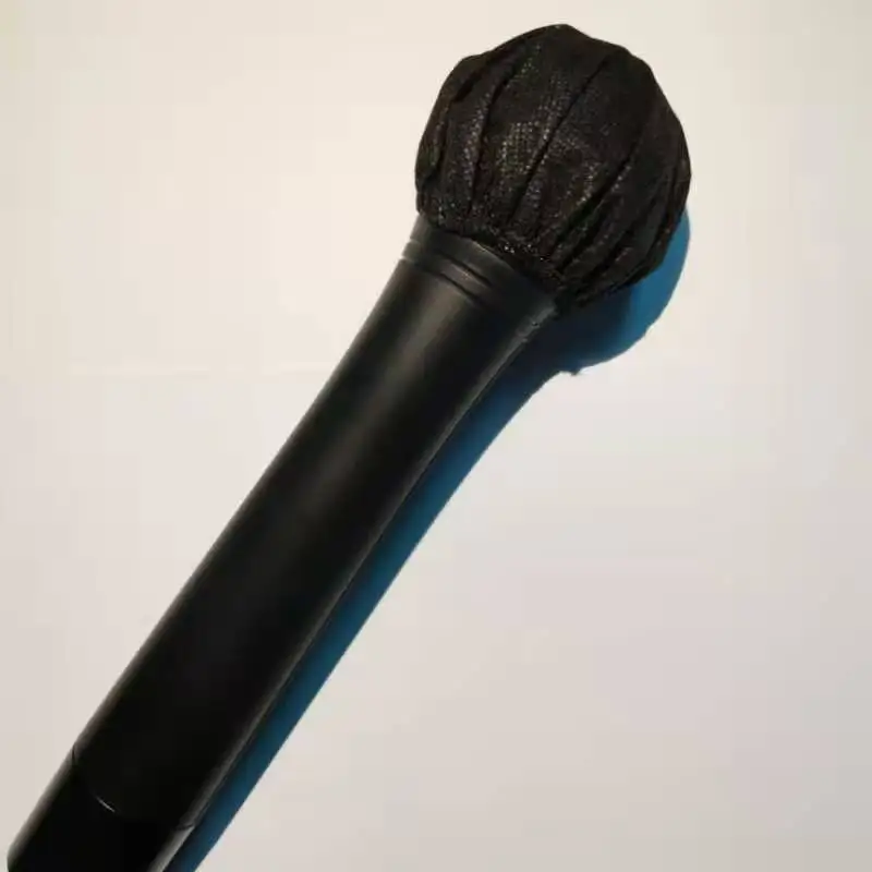 Disposable Black Microphone Headphone Cover factory