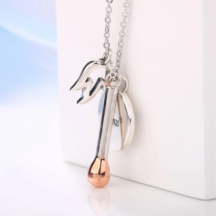 High quality fashion heart necklace Pendant 925 sterling silver jewelry