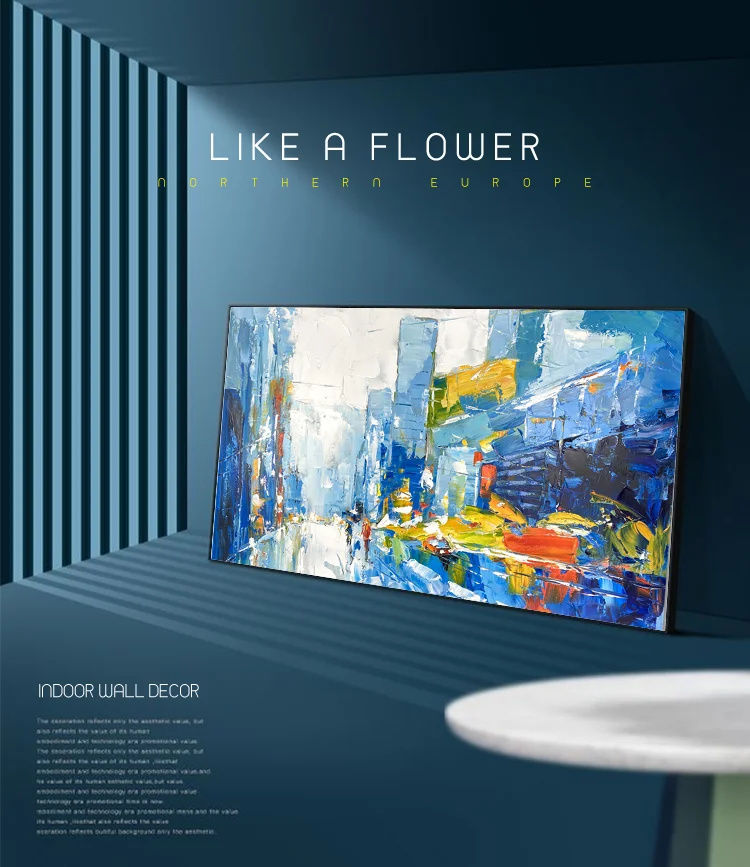 Oil Painting Modern Abstract Street Art Decoration Acrylic Landscape Painting Handmade Canvas Wall Art Model Painting