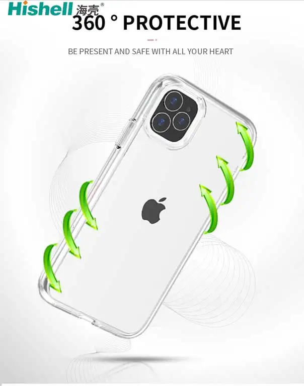 Factory Price Mobile Phone Back Cover Clear Hard PC hybrid phone case for iphone 12