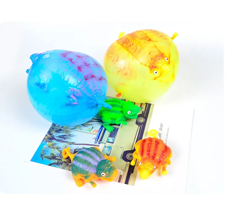 Dinosaur Blow Up Inflatable Balloon Ball Funny Bouncing Kids Stress Toy 