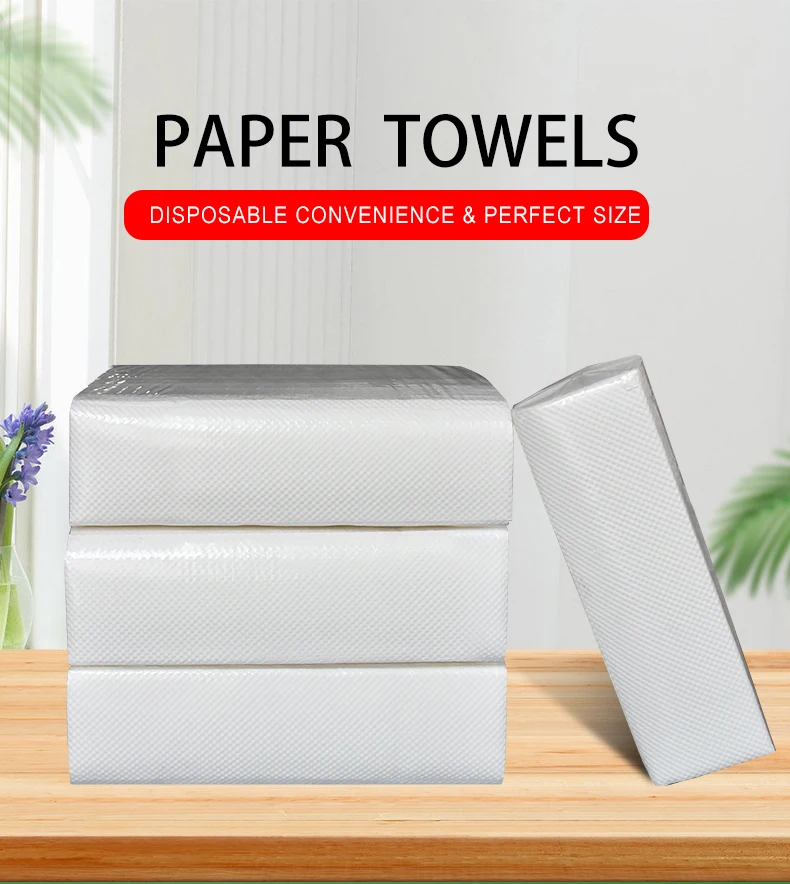 Cheapest price multi fold good quality embossed paper hand towel, hand tissue paper, N Fold towel paper tissue