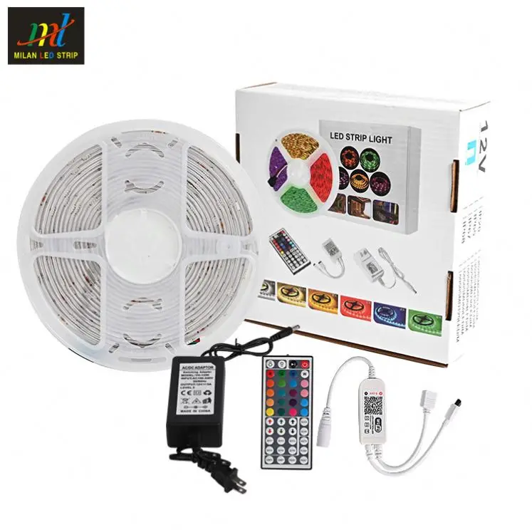 TV backlighting led light strip cable power kit with remote controller USB multicolor