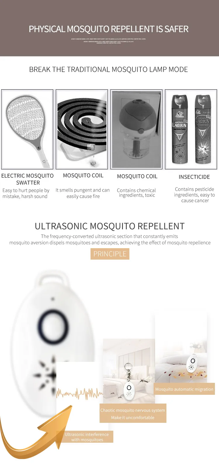 Mosquito portable electric pest repellent Factory price Battery supply Mosquito Repeller supplier