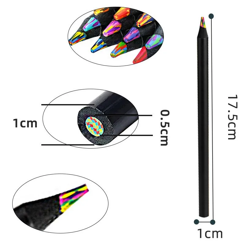 Art Colouring Pencils 12 Rainbow Shades For Drawing And Sketching_voghion.com