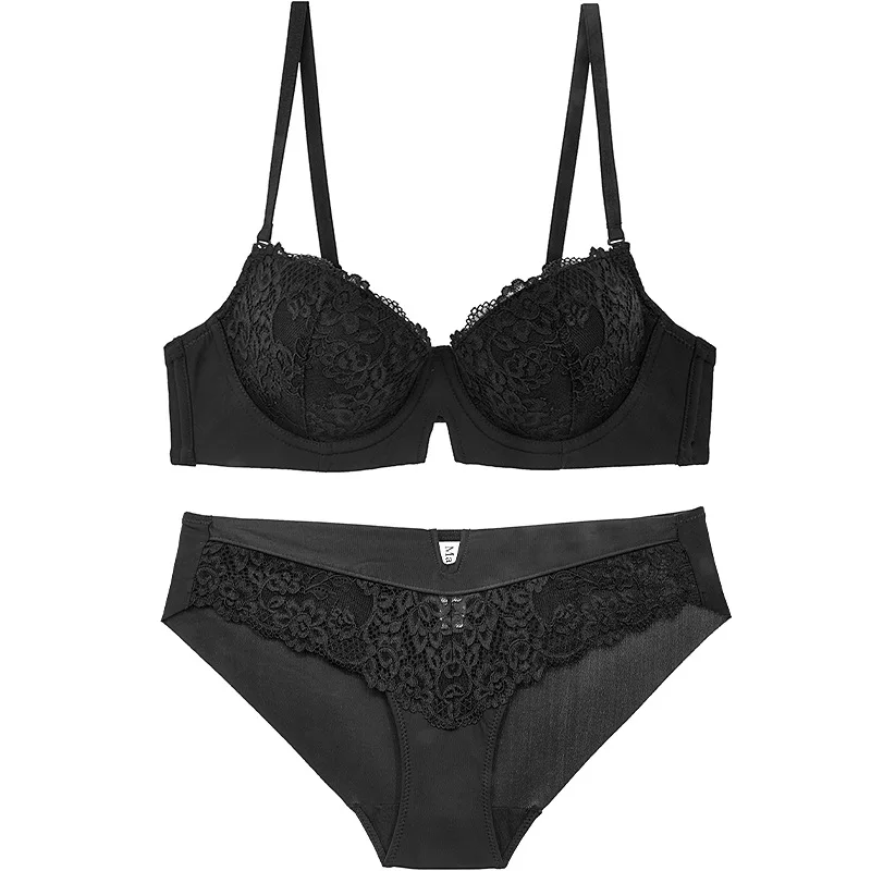 Wholesale Europe Style Female Lace Lingerie Sets Sexy Adjustment Push Up Intimates Women Lace