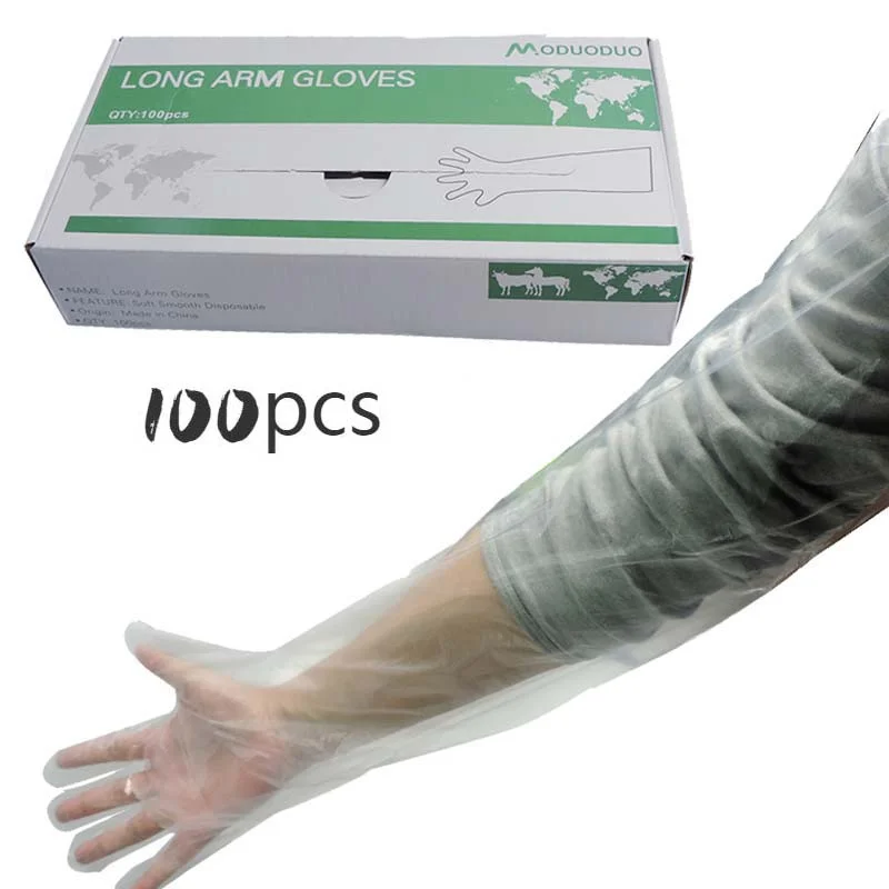 Customized Logo Package Full Arm Long Sleeve Gloves Veterinary