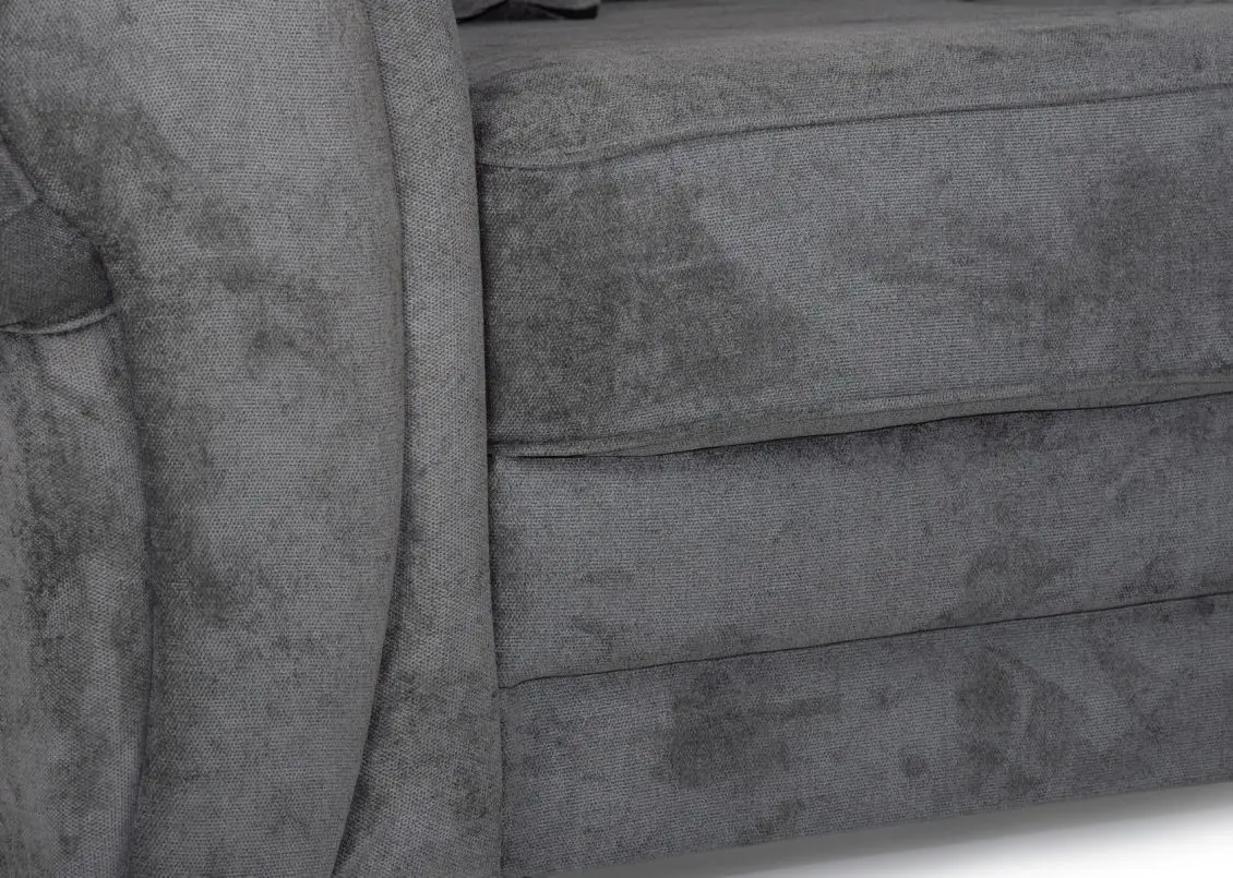 Verona fabric corner sofa in silver or mink 2+3 seater sofa