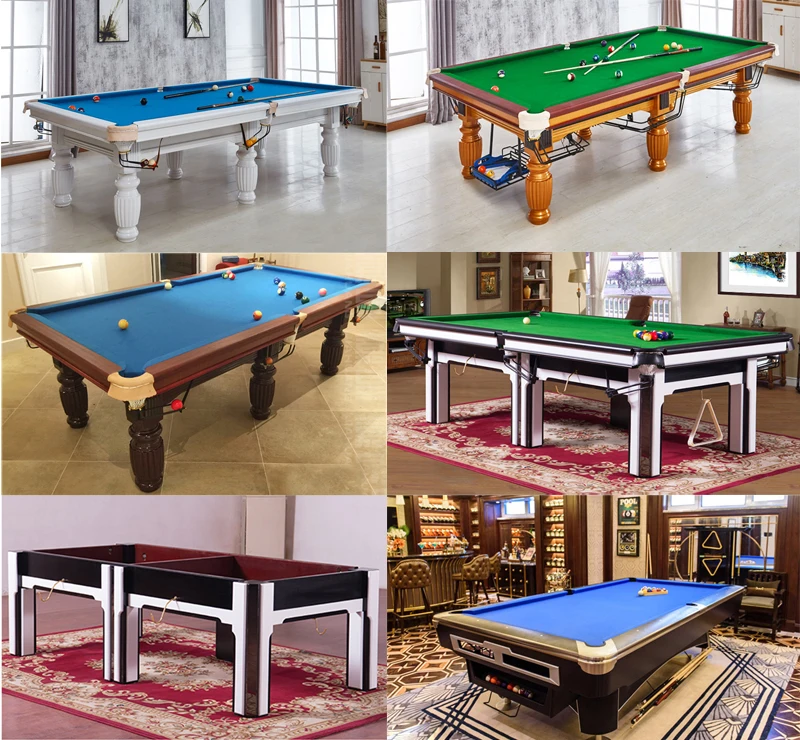 Modern Design White 9ft Slate Solid Wood Billiard Snooker Pool Table