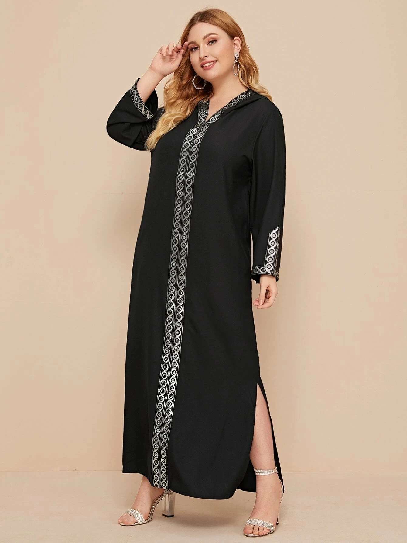 9062 Black Abaya Kaftan Dubai Muslim Hijab Dress Abayas Marocain Qatar