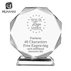 custom logo printing irregular shape clear crystal award trophy