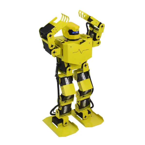 1X NEO humanoid robot standing in a modern living room, interacting with a sofa and coffee table