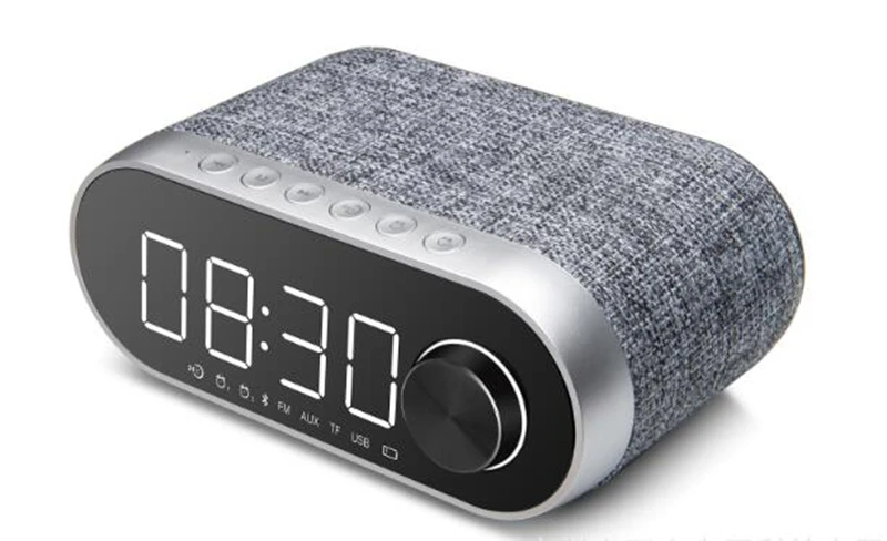 OEM New Creative outdoor fabric Alarm Clock portable mini speaker Display wireless speaker - ANKUX.COM