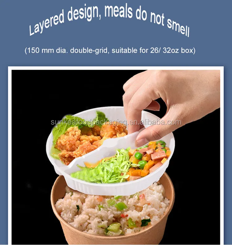 Biodegradable Compostable Disposable Kraft Paper Salad Bowl With ...
