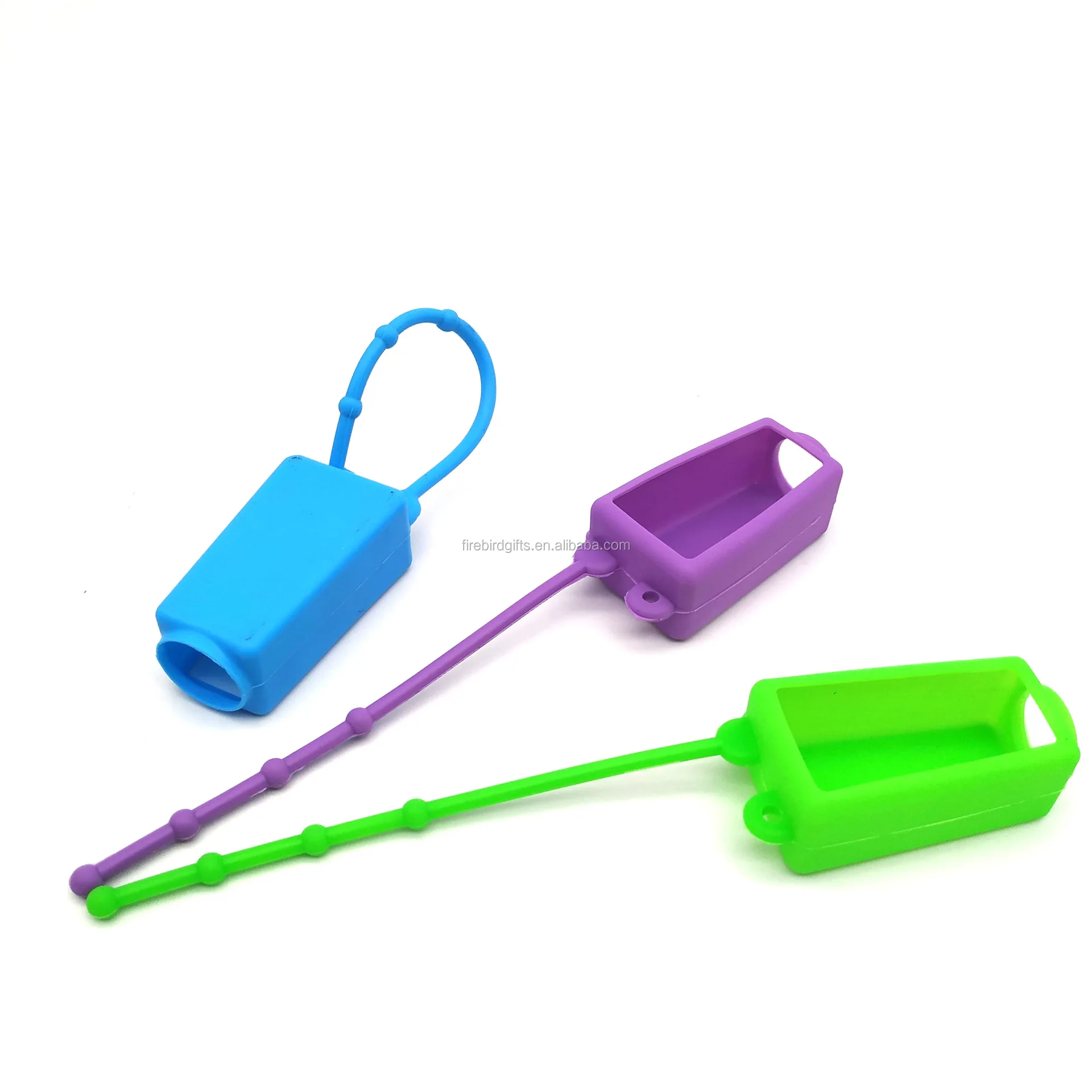 Silicone Portable Hand Sanitizer Holder Keychain Lipstick Lip Gloss