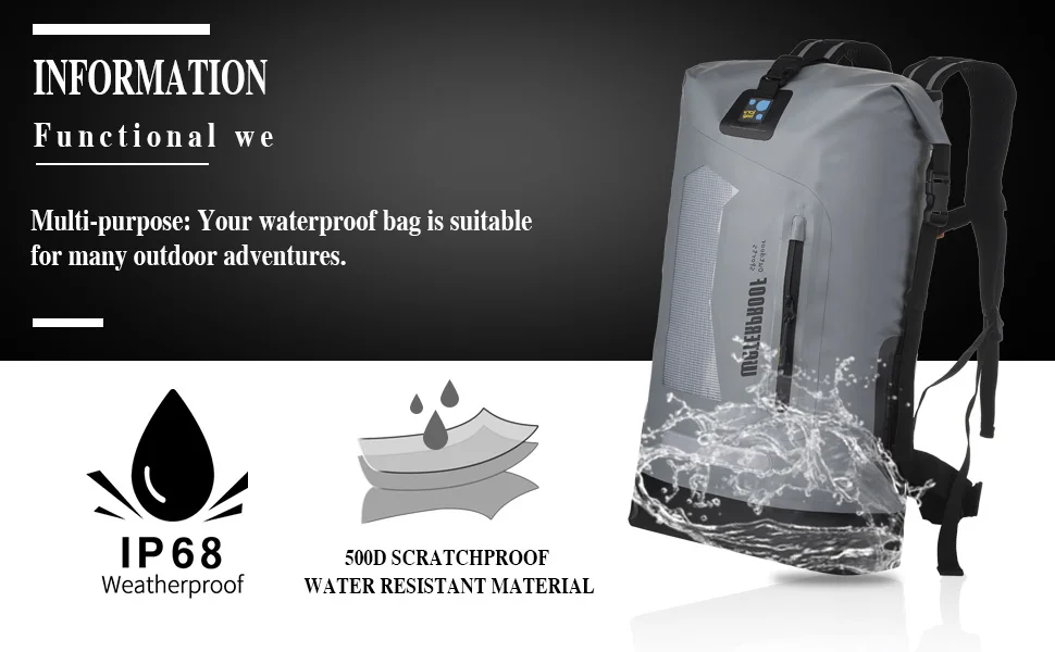 Ultralight Dry Bag Stuff Sack Waterproof Storage Bag for Kayaking Camping 7L-25L 
