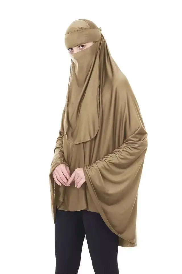 Muslim Long Khimar Hijab Large Scarf Amira Prayer Abaya Women Overhead Arab