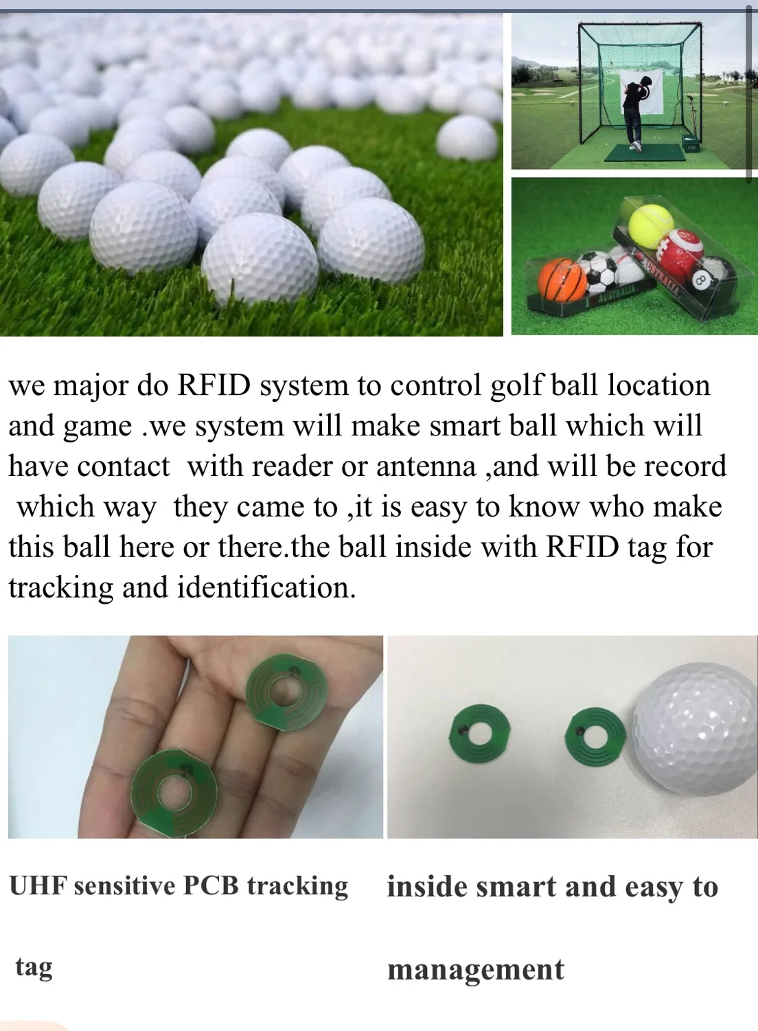 Trackable Uhf Rfid Golf Ball For Management Record Scores Buy Uhf