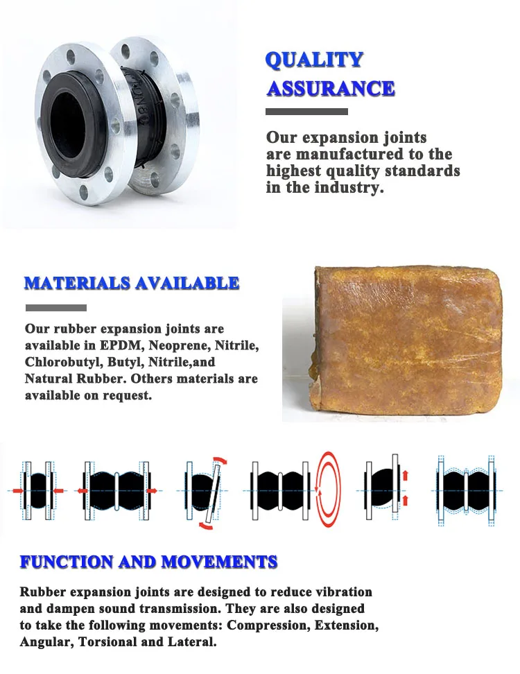 universal flexible flanged bellow manufacturer rubber stainless steel pipe metal bellows expansion joint