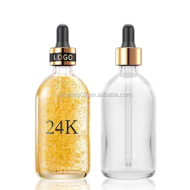 Essential Oil  glass bottle 60ML 100ML  24K Pure dew bottle Dropper bottle details