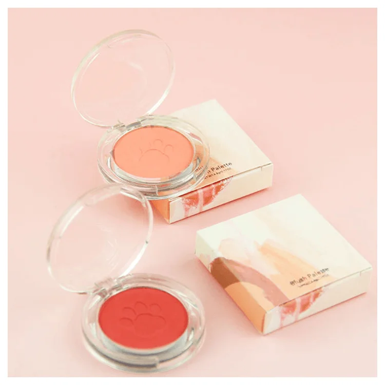 Domani Beauty 10 Colors Cat Paw Shape Natural Custom Logo Long Lasting Cosmetic Powder Wholesale Private Label Palette Blush