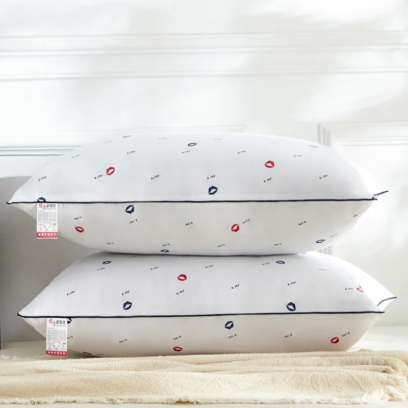 Factory Direct Sale Feather Cotton Pillow Star Hotel High Pillow Core
