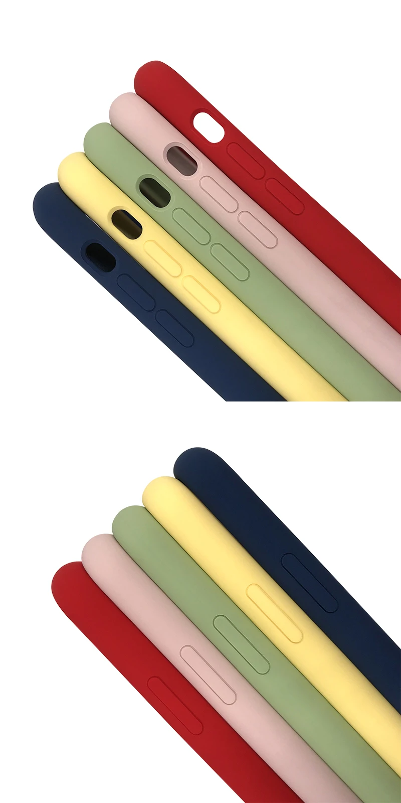 2020 High Quality Phone Accessories For iPhone XS Max Case Anti-fall Pure Liquid Silicone Phone Case For iPhone X Covers