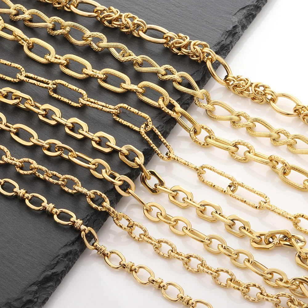 Flash Chain Build Your Own Charm Necklace Flash O Chain 304 Stainless Steel Gold ...