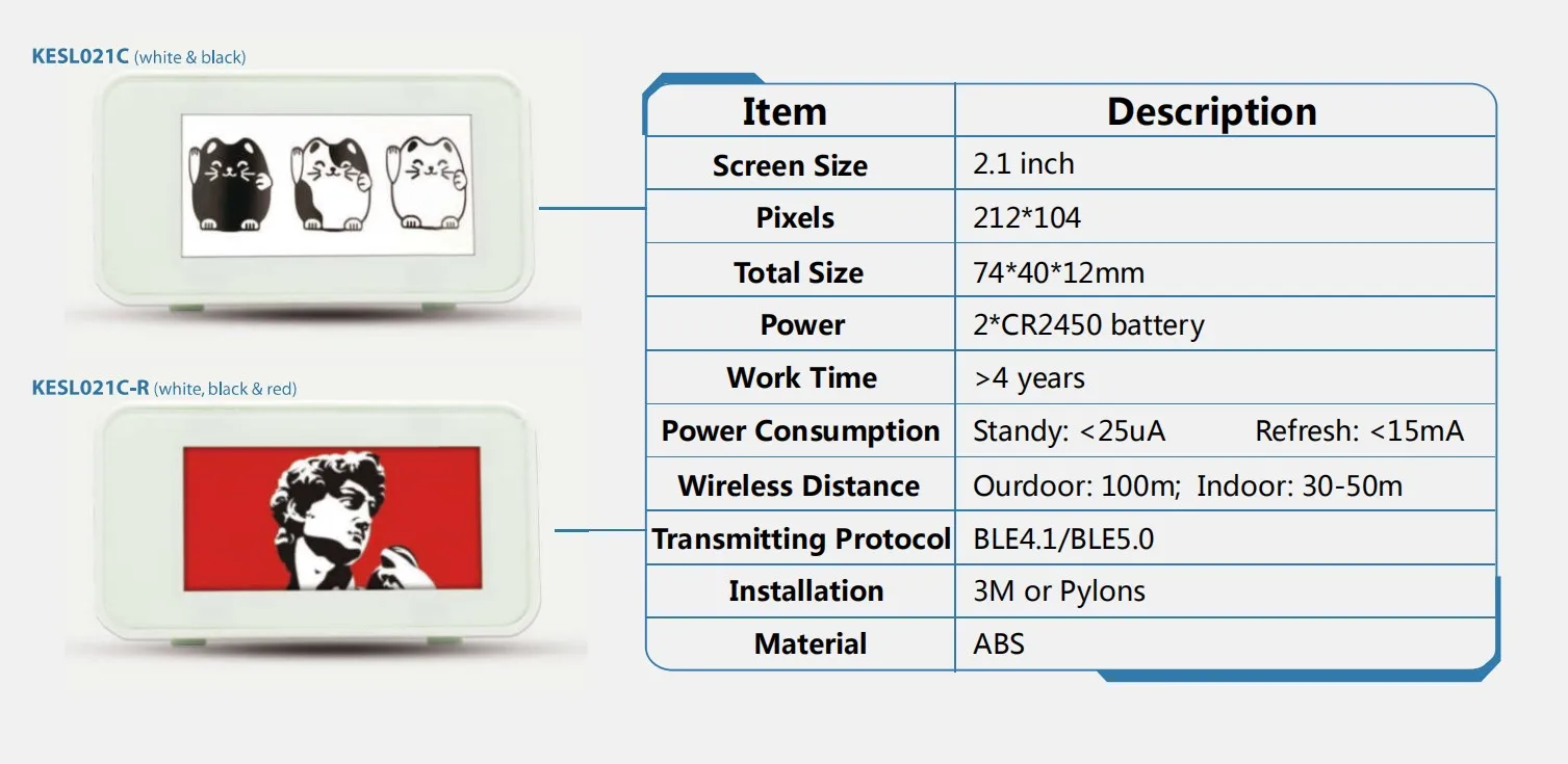 Shenzhen Wireless Supermarket Ble Electronic Shelf Label Cheap