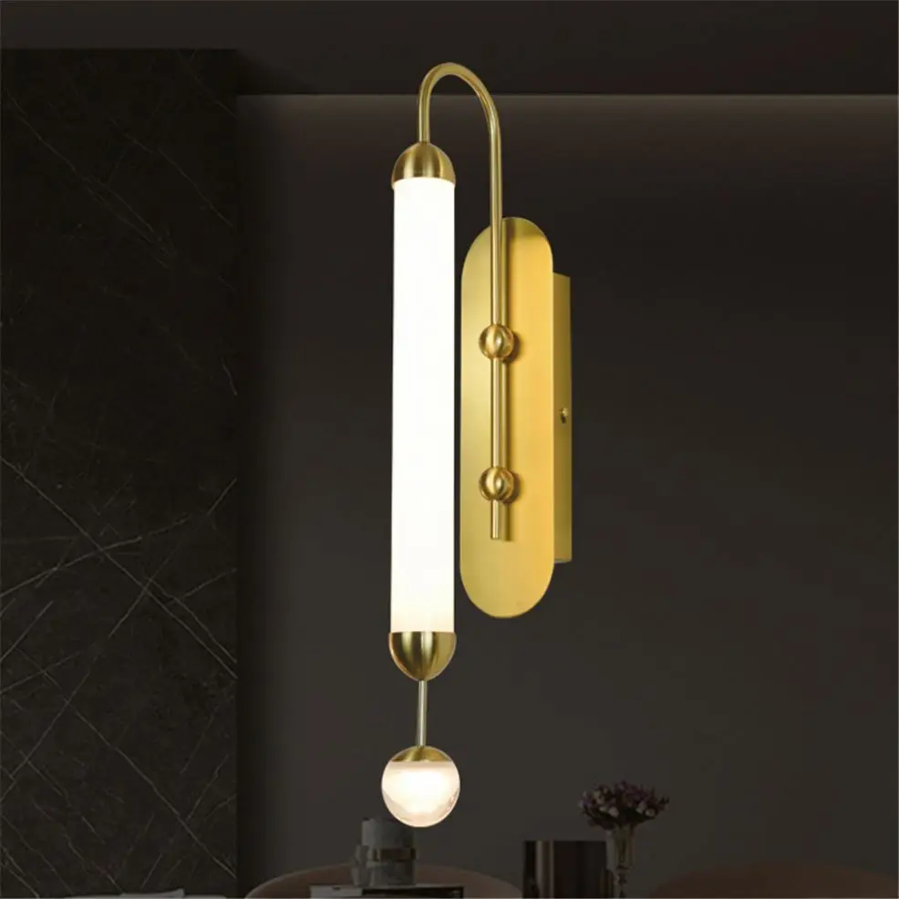 Small Fashion Bathroom Retro Light Modern Lamp Livingroom Battery Operated Wall Lamps